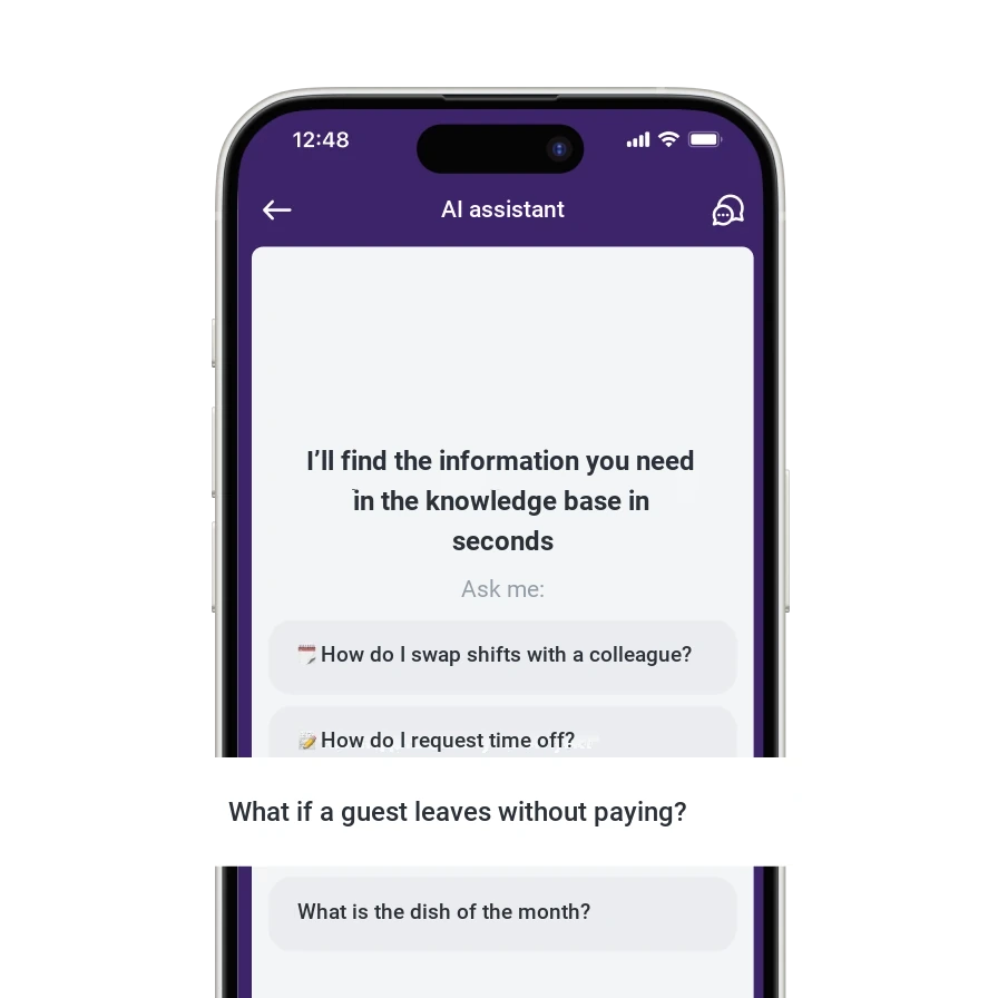 AI assistant for employees