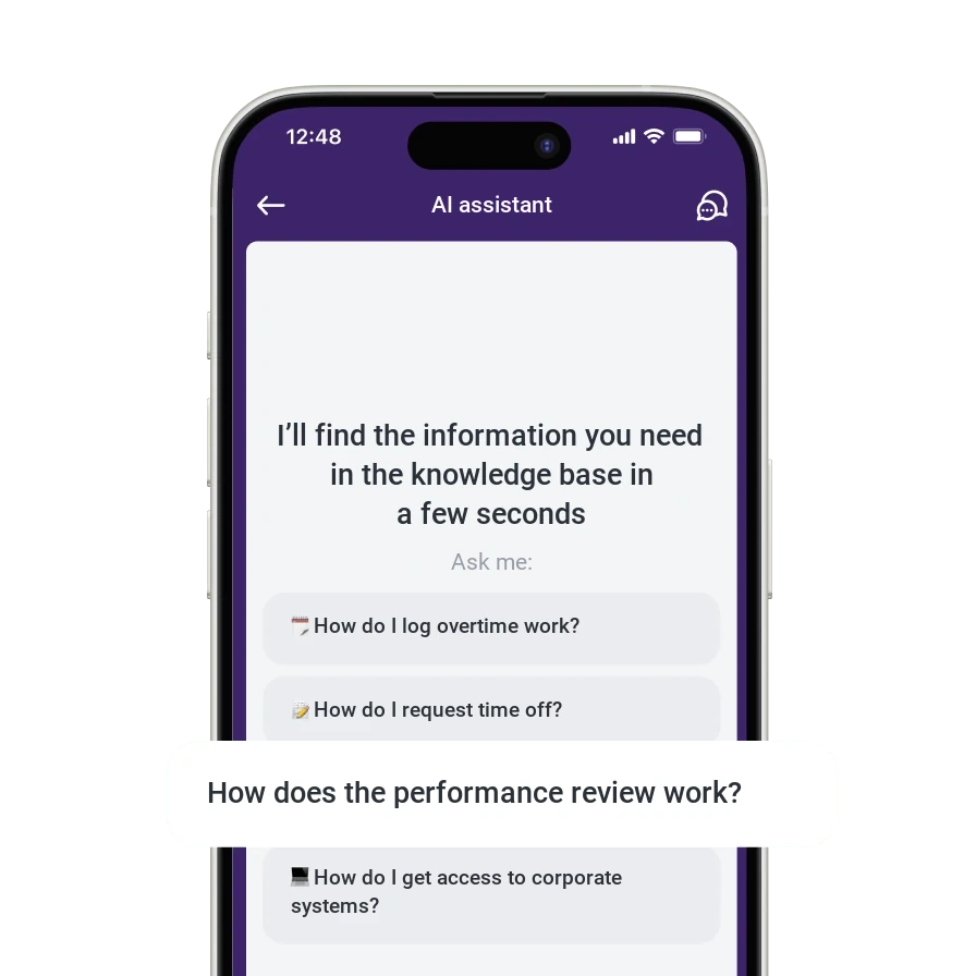 AI search across the corporate knowledge base